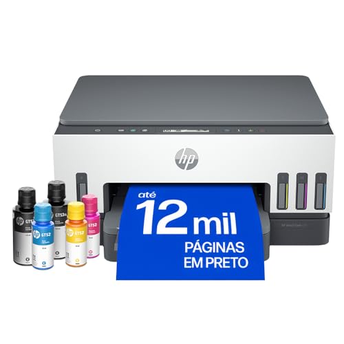 Impressora Multifuncional HP Smart Tank 724 Tanque de Tinta Colorida Wi-Fi Scanner Duplex. Funções: Imprimir, Copiar, Digitalizar. Cor: Branco (2G9Q2A)