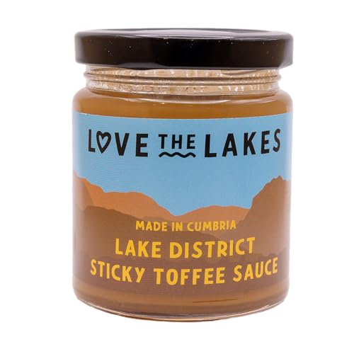 Love The Lakes Hand-Made Sticky Toffee Sauce - Lake District Dessert Topping (200G Jar) | Gourmet Sauce For Ice Cream, Pancakes, Puddings