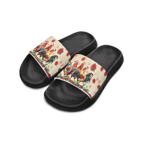 Image of Unisex Slides for Girls Boys Comfortable Slippers Slides Non-slip Shower Shoes House Fashion Thick for Indoor & Outdoor Gifts