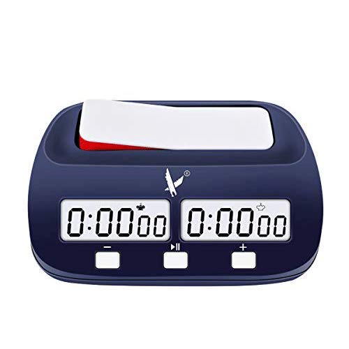 LEAP Chess Clock Fide Approved Digital Chess Timer Professional for Board Games Timer no Alarm Function (Official Store) Blue