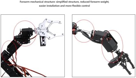 Garosa 6DOF Robot Mechanical Arm Clamp Claw Kit MG996 Analog Steering Gear for College Teaching and DIY Production