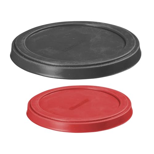 Westmark 2 x Food Storage Lid - Stretchy, Reusable Silicone Lid for Cans, Smaller Bowls or Yoghurt Cups - Diameter 10 + 8 cm Silicone