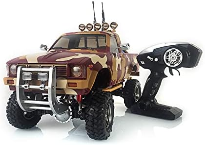 1/10 RC HG Middle East Pickup P417 Model 4 * 4 Rally Car Racing Crawler 2.4G Radio Hobby Grade Model for Ages 14+(Camouflage Yellow)