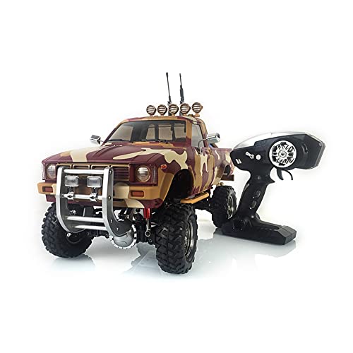 1/10 RC HG Middle East Pickup P417 Model 4 * 4 Rally Car Racing Crawler 2.4G Radio Hobby Grade Model for Ages 14+(Camouflage Yellow)
