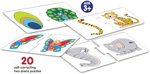 Frank Part ofโฆโ Early Learning Puzzles for Kids for Age 3, 4, 5, 6, 7-20 Self-Correcting 2 Pcs Puzzle | Fun & Challenging | Brain Booster Educational Toys for Focus & Memory | Gifts for Kids- 40 Pcs