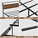 Bett 140x200 mit Steckdose Metallbett 140x200 mit 3 USB-Anschlüssen und LED Beleuchtung Bettgestell aus Metall mit Kopfteil Doppelbett mit Stauraum Jugendbett Bettrahmen mit Lattenrost(140x200cm)