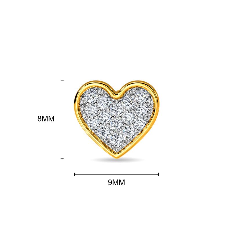 Image of Kisna 18 KT Shivani Rose Gold Natural Diamond Earrings For Women
