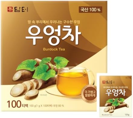 Damtuh Korean Burdock Root Tea Bags, Caffeine-Free, 100 Count