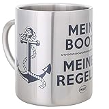 Kaffeebecher | Kaffeetasse | Teebecher | Teetasse | Metallbecher | Metalltasse | Thermobecher | metal cup | stainless steel mug | Boot Geschirr