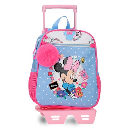 Joumma Disney Minnie Flowers Mochila de Paseo Azul Claro 23x28x10 cm Poliéster 6,4L
