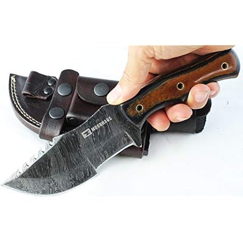 Moorhaus Bushcraft Tracker Knife - Black/Brown Micarta Handle - 9.75" Length Cover