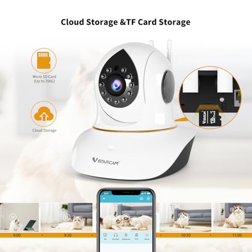 VSTARCAM-Pet-Camera-for-Cats-Interactive-Dog-Cat-Toy-Camera-with-3MP-IR-Night-Vision-Motion-Detection-2-Way-Audio-Cat-Camera-with-Phone-APP-for-Indoor-Adult-CatsKittensDogs
