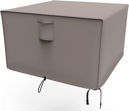 Miniatura 3 de Atyard Cubierta cuadrada para fogata de gas, 40 pulgadas de largo x 40 pulgadas de ancho x 24 pulgadas de alto, impermeable, resistente al viento,