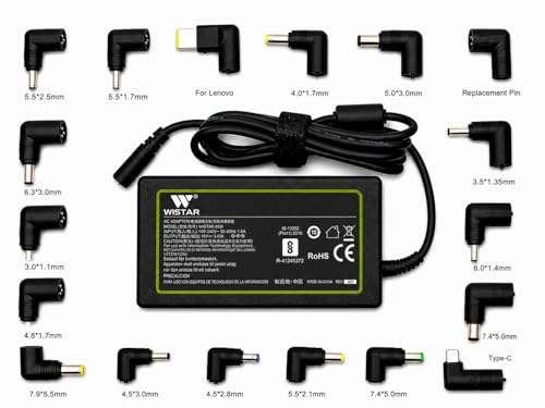 Image of WISTAR 65Watt Universal Laptop Adapter with 18 Interchangeable Connector pins Compatible for Toshiba /HP /ASUS /Lenovo /Samsung /Sony /DELL /ACER /for All Type C 65W Laptop