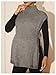 MakeMeChic Women's Maternity Sweater Vest Mock Neck Tie Side Sleeveless Pregnancy Knit Top Grey Medium