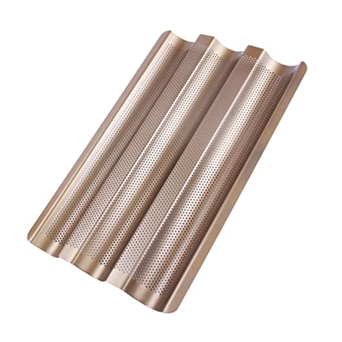 KICHOUSE 1pc Nonstick French Bread Baking Tray Mold with Slots for Artisan Loaf Baking for French Italian Bread present