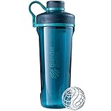 Photo Gallery radian shaker per frullati di proteine | bottiglia per acqua | borraccia | con blenderball | 940ml - deep sea green