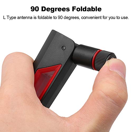 Sangmei Antena de roteador de banda dupla 2.4G / 5.8G Antena externa omnidirecional c/conector macho