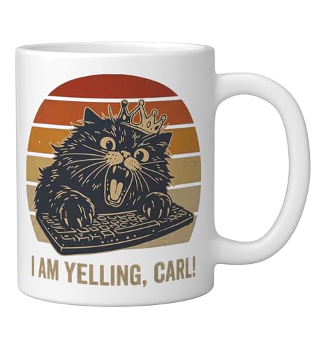 Taza de Cerámica Divertida I Am Yelling Carl 11 oz miniatura 2