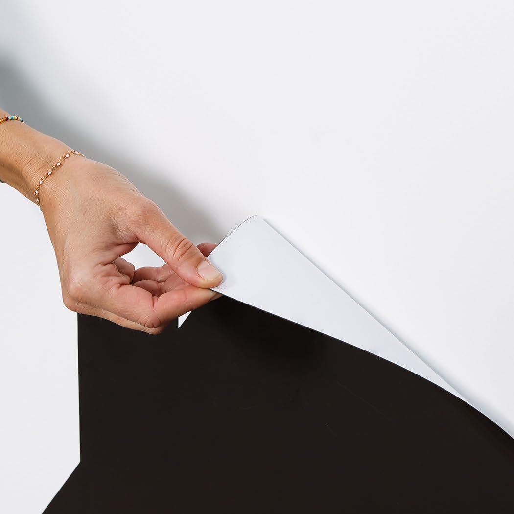 FERFLEX - Magnettafel für Kinder - Rechteck - Wanddekoration mit wiederpositionierbarem magnetischem Klebeband - wird mit einem Set geometrischer Formen verkauft - 57x90 cm