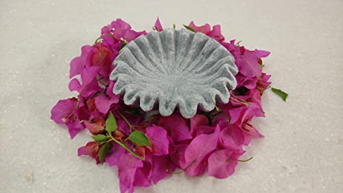 Bol décoratif en marbre gris à volants idée cadeau crémaillère
