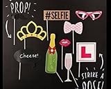 SHINA Photo Booth 10-Piece Kit Nouveauté Photo Booth Props pour les Parties, Fun Photos du groupe, Etc.