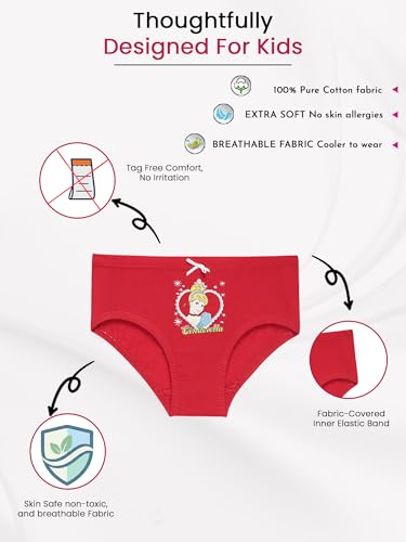 Image of BODYCARE Frozen Printed Girls Panties Pack of 5 | 100% Cotton | Ultra Soft Breathable Innerwear | Skin Friendly, Tagless Comfort | Ideal for School