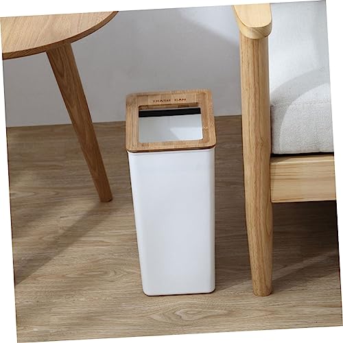 Caneca de basura rectangular blanca de estilo nórdico miniatura 3