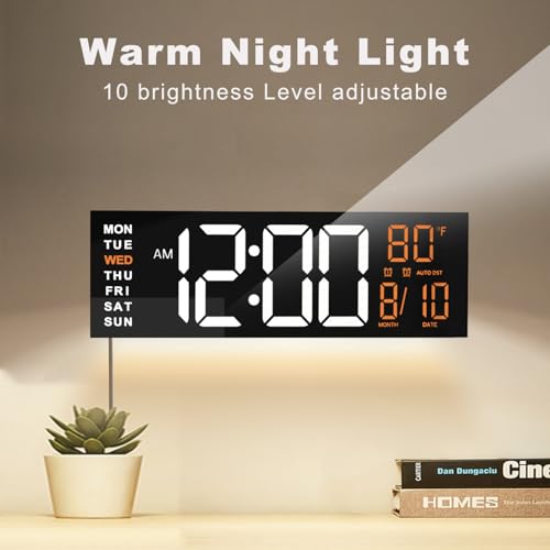 Jall PH01-B 16 Inch Large Digital Wall Clock Timer, Remote Controll, 2 Alarms, Led Display thumb #3