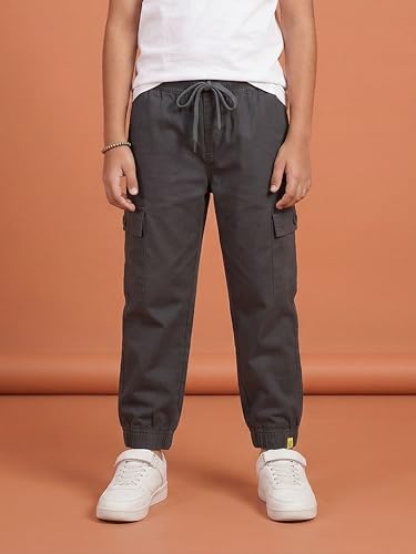 Image of KiddoPanti Boys 100% Twill Cotton Cargo Jogger Pants