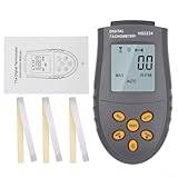 Jotekonoby Tragbarer digitaler Drehzahlmesser mit LCD-Hintergrundbeleuchtung, kein Drehzahlmesser für Geschwindigkeitsmessung, manuelle und automatische Modi, kompaktes Design für Motoren (grau)