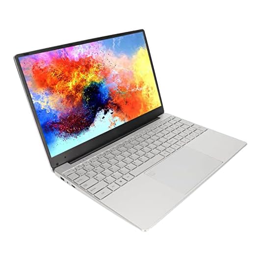 Notebook, Tela IPS HD de 15,6 Polegadas Notebook 100 - 240V Prata para Entretenimento Empresarial (8+128G Plugue UE)