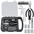 22 Pezzi Kit Cassetta Attrezzi Fai-da-te, Set Utensili Manuali Cacciavite, Giravite Portainserti, per Manutenzione Casa