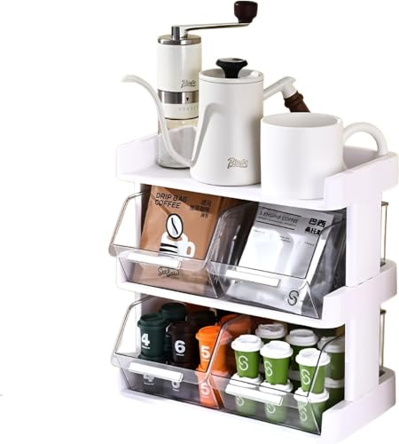 BEVZZ�R�[�q�[���[���b�N �X�i�b�N���b�N�z���_�[ �f�X�N�g�b�v���[ �e�B�[�o�b�O�P�[�X 2/3/4�w ���� �A�N������ ���[�P�[�X �����o�� ���[�{�b�N�X ��e�� ���@�\ �������� ���� (�z���C�g,3�K) [���s�A���i]