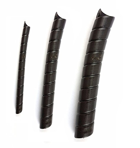 4 metros | Espiral de protección de manguera | Espiral de cable | Diámetro interior: 20,6 mm | Diámetro exterior: 25 mm | Negro Cover