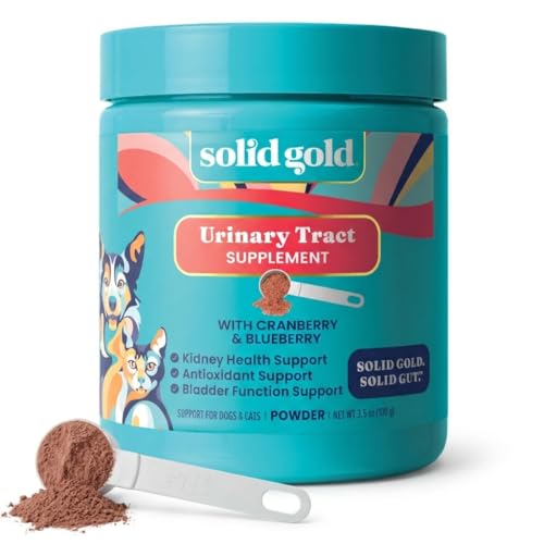 New Solid Gold Cranberry Supplement for Dogs for Urinary Tract Health - UTI + Bladder + Kidney Support for Dogs of All Life Stages w/Antioxidants (3.5 Ounce Powder, Smoked Bacon)