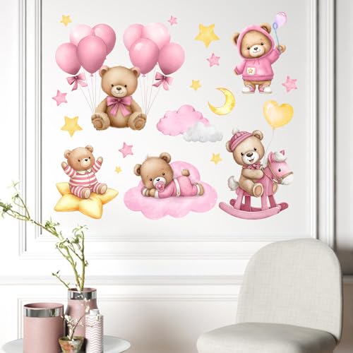 Vinilos decorativos Mfault Pink Baby Bear 35x12 pulg miniatura 3