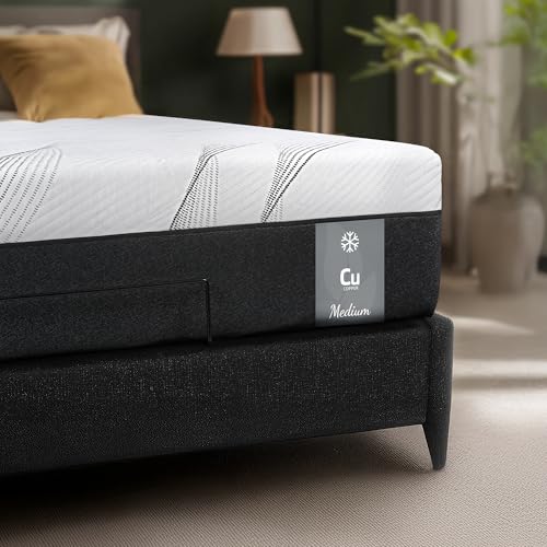 Image of Life Balance Full Hybrid Mattress 12 Inch, Made in USA, Medium, Individual Pocket Coils & Copper Gel Memory Foam， Hypoallergenic & Odorless, Motion Isolation & Pressure Relief, Mattress in a Box