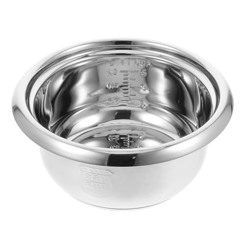 ULTECHNOVO Olla Interior Inoxidable para Arrocera Reemplazo Antiadherente para Cocción de Arroz y Verduras Compatible con Múltiples