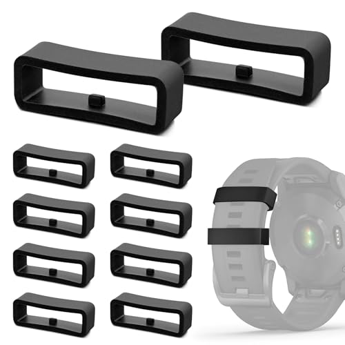 Correa para reloj de pulsera de 22 mm para Garmin Fenix – 10 unidades de correa de silicona para Garmin Fenix 5/6/7 para Forerunner 255/265/945/955/965, compatible con correa de reloj de 22 mm