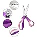 NEJLSD Pinking Shears for Fabric Scalloped 5mm, Stainless Dressmaking Sewing Scissors Steel Handled Professional Zig Zag Fabric Craft Scissors 9.3 inch (Purple)