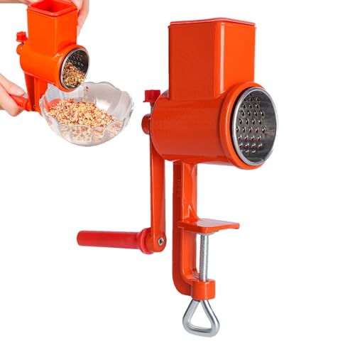 Macinino Manuale Del Caffè - Gerderna In Lega Di Alluminio Portatile Per Spezie, Dadi E Avena | Mulino A Mano A Mano Per Cucina, Macinaca, Garantendo Un'installazione Desktop Stabile