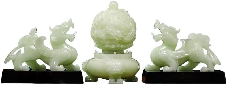 Top Natural Jade Pixiu & Pi Xiu Statue - God of Wealth and Fortune, Feng Shui Decor & Gifts for Home, Chinese Decor & Gifts, Feng Shui Statue, Chinese New Year Decor, Bi Xie, Pi Yao, Piyao