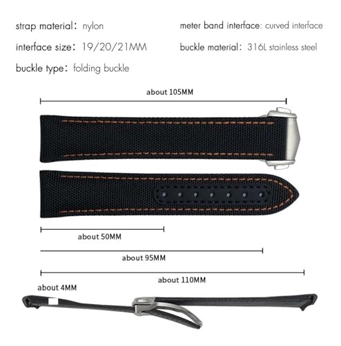 Bracelet montre 20mm incurvé EZZON pour éliminer l'espace du boîtier - 7