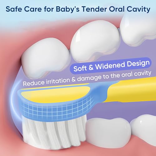 Image of EASICUTI Soft Toddler Toothbrushes, Efficient 3 Sided Toothbrush, Patent