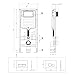 HOROW Concealed Toilet Tank Carrier, In-Wall Carrier System for Wall Hung Toilets, Wall Mounted Toilet Carrier with Chrome Actuator Plate, 1.1 GPF / 1.6 GPF Dual Flush