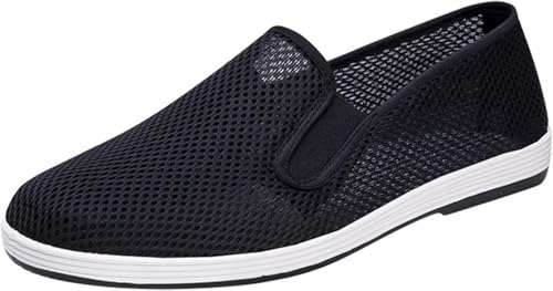 Unisex Traditional Tai Chi Shoes, Old Beijing Kung Fu Martial Arts Cloth Loafers, Lightweight Canvas Slip-On Indoor Outdoor Footwear (Mesh 41)3