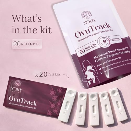 Image of Nory Ovulation Test Kit for Women Pack of 20 Strips, Female Family Planning to Get Pregnant Naturally, Early Detection for Fertility Baby Conceive Predictor for Home