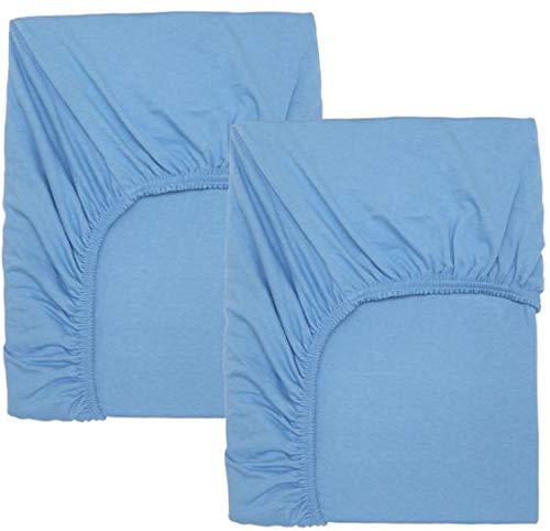 IKEA Fitted Sheet for cot, Light Blue, 60x120 cm (24x47