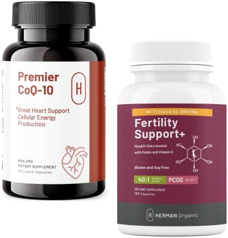 Herman Organic Women’s Reproductive Health Bundle for Hormonal and Advanced Support Includes Premier CoQ10 and Advanced Support +
